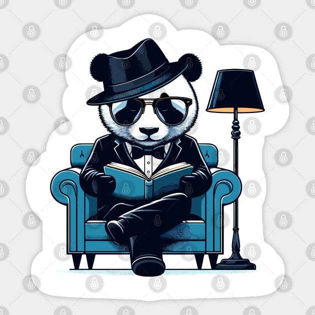 Giant Panda In A Chair Sticker by Graceful Designs